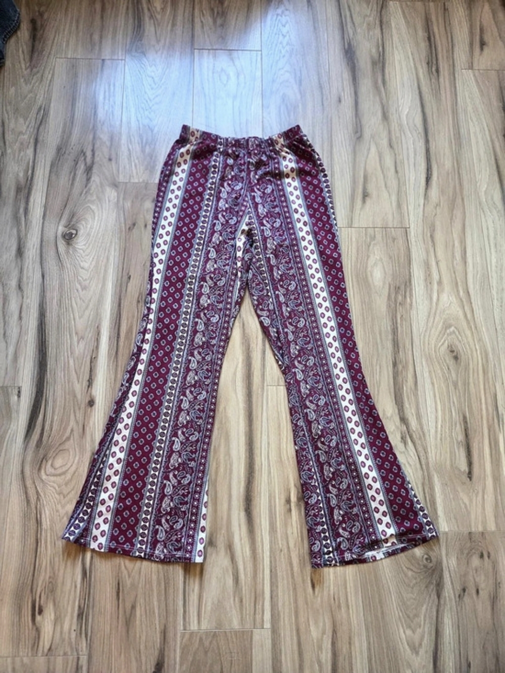 Papaya Paisley Flare Pants